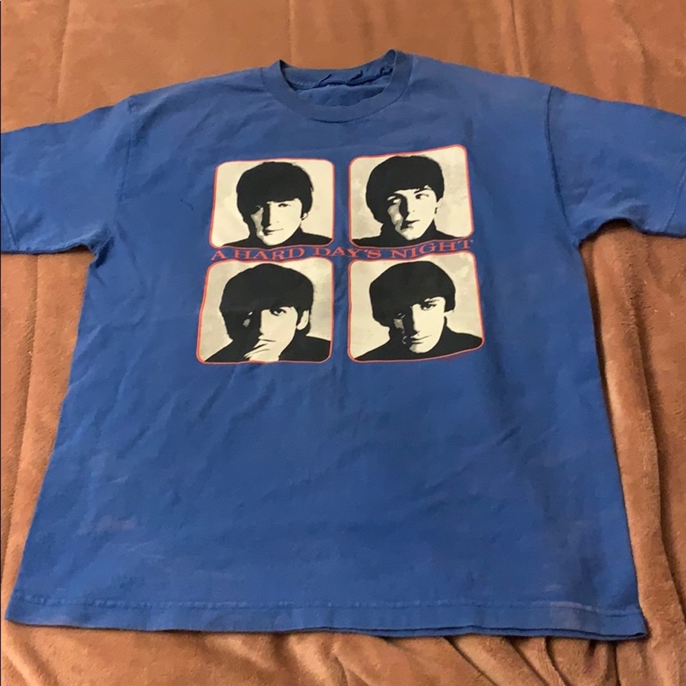 Blue vintage the Beatles T-shirt